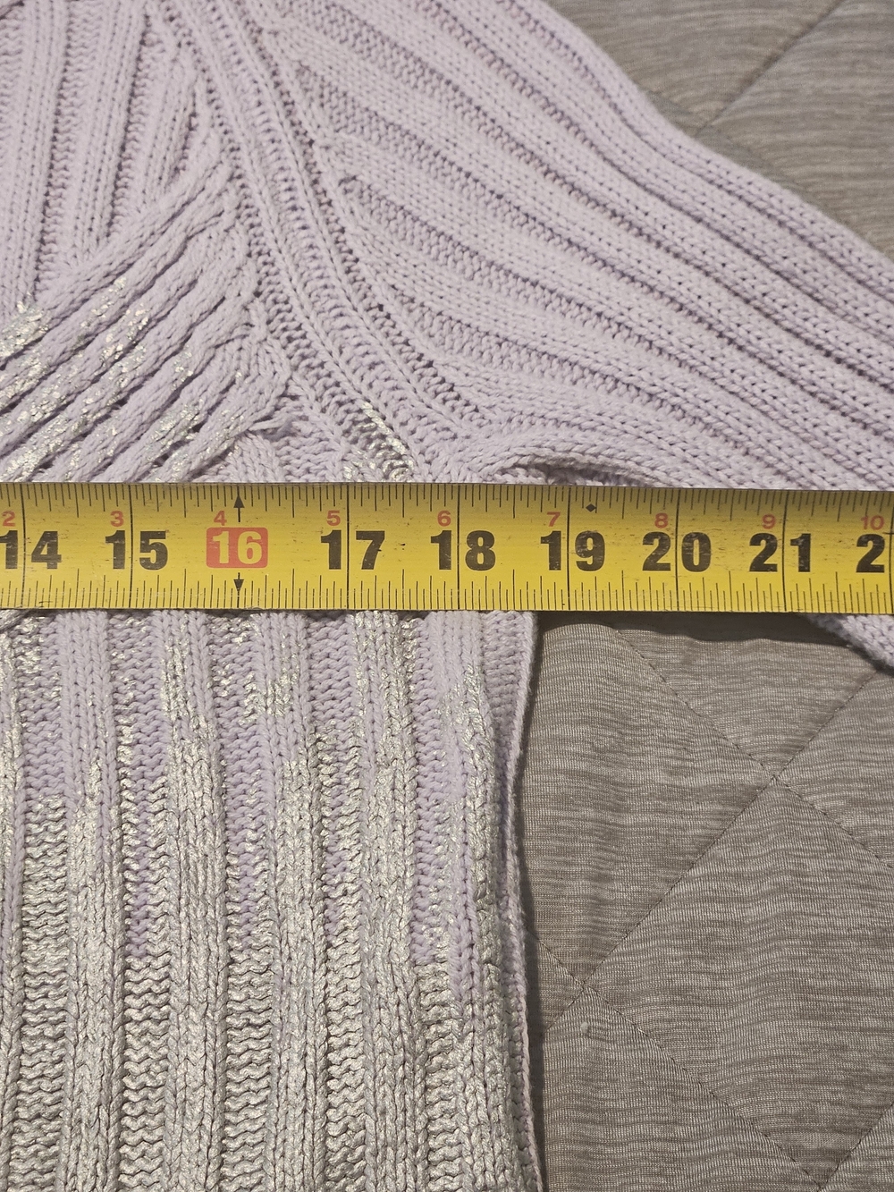 Wildfox Lilac Silver Ombre Ribbed Sweater Size XS Purple Violet Winter Fall - Picture 6 of 8